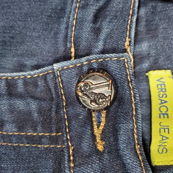 19) VERSACE Jeans Slim Fit men's dark deep indigo *Rare* - Picture 3 of 15